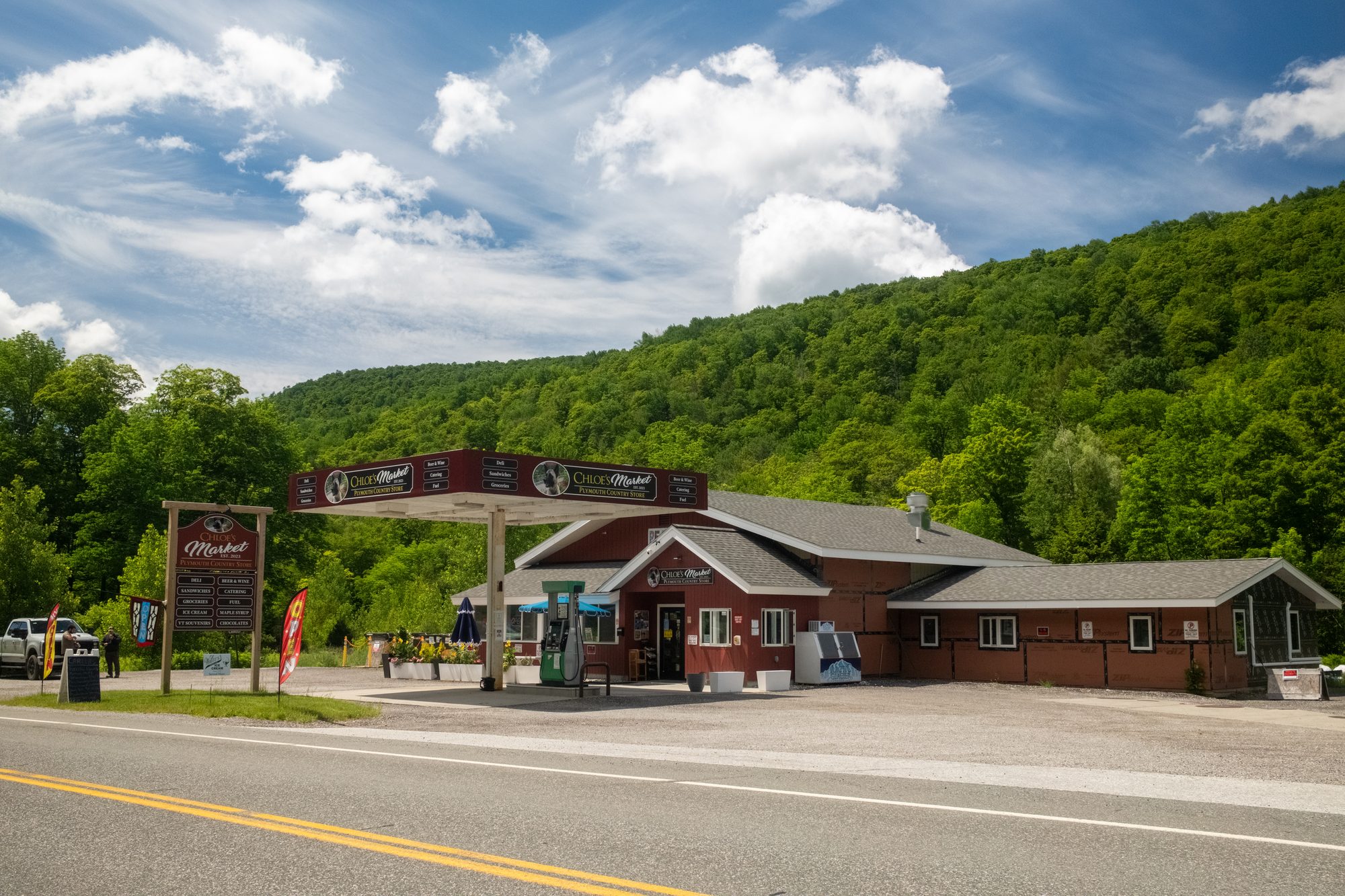 Chloe's Market, Plymouth Vermont's beloved country store across the street
