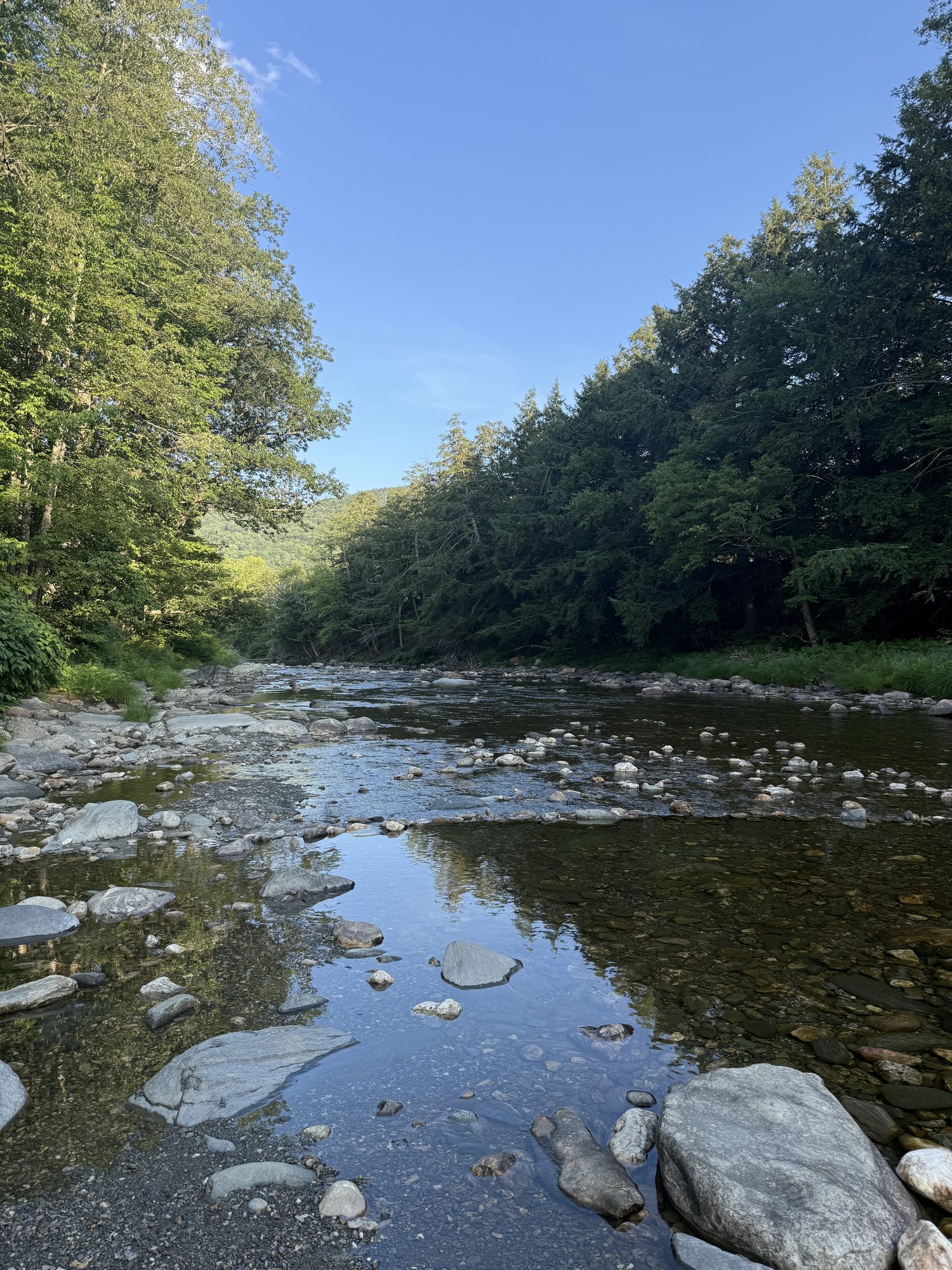 The Quechee River, one of many lakes and rivers near Cedar Mountain Chalet